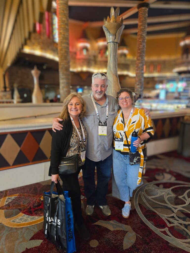 3D Cabinets by Design team members Jennifer Perry, Rich Perry, and Tiana Owen at the Kitchen & Bath Industry Show (KBIS)